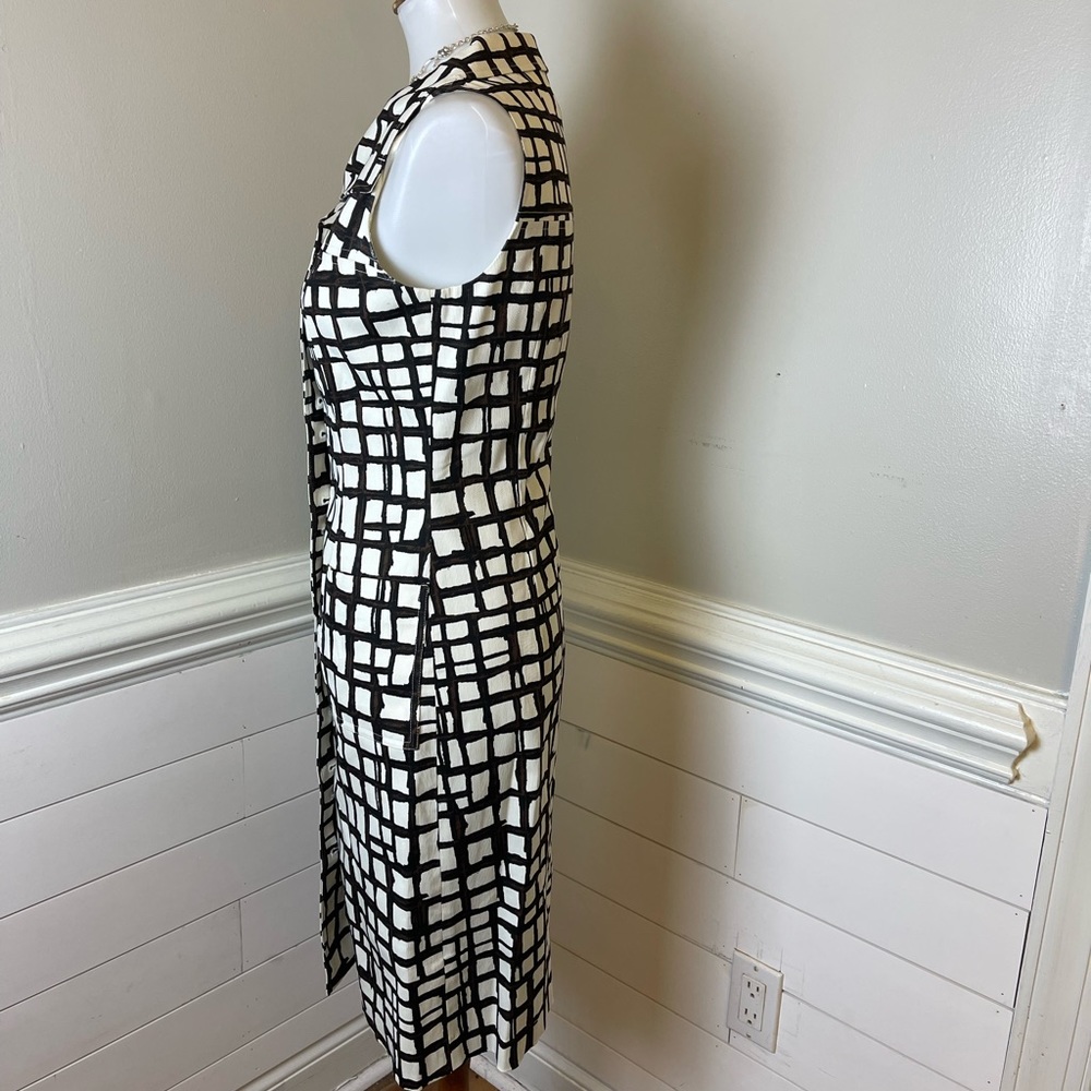 Talbots Abstract Print Button Down Dress 4 FREE SHIP - Picture 2 of 5